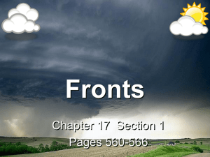 Fronts Chapter 17  Section 1 Pages 560-566