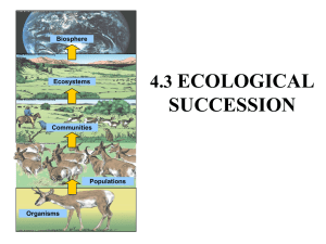 ECOLOGICAL SUCCESSION 4.3 Biosphere