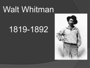 Walt Whitman 1819-1892