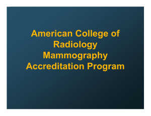 American College of Radiology Mammography Accreditation Program