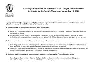 A Strategic Framework for Minnesota State Colleges and Universities