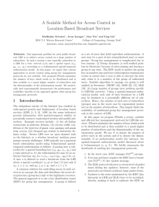 A Scalable Method for Access Control in Location-Based Broadcast Services