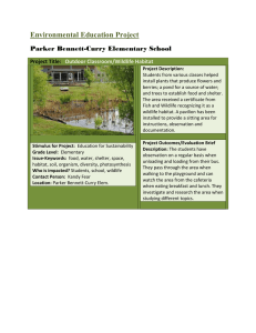 Environmental Education Project Parker Bennett-Curry Elementary School Project Title: