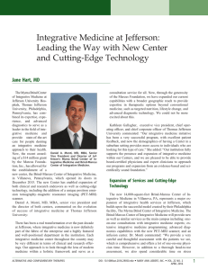Integrative Medicine at Jefferson: Leading the Way with New Center