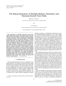 The Robust Estimation of Multiple Motions: Parametric and Piecewise-Smooth Flow Fields M