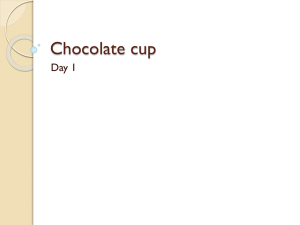 Chocolate cup Day 1