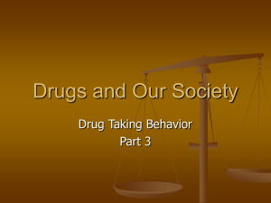 Drugs and Our Society Drug Taking Behavior Part 3