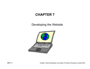 CHAPTER 7 Developing the Website OHT 7.1