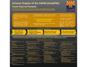 Arizona Chapter of the AAPM (AzAAPM):  From Past to Present