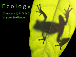 E c o l o g y in your textbook