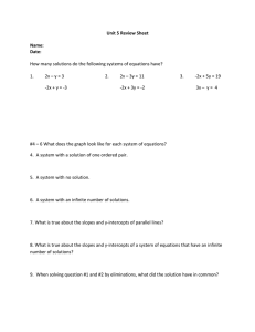 Unit 5 Review Sheet  Name: Date: