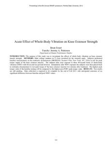Acute Effect of Whole-Body Vibration on Knee Extensor Strength Brent Swart