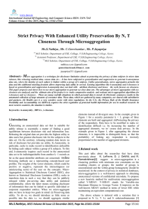 Strict Privacy With Enhanced Utility Preservation By N, T Ms.S.Nathiya , Mr.