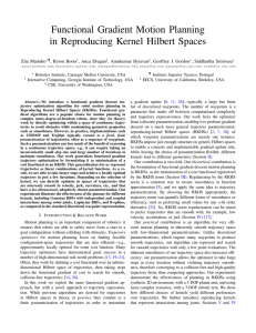 Functional Gradient Motion Planning in Reproducing Kernel Hilbert Spaces Zita Marinho