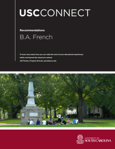 USC B.A. French Recommendations
