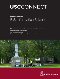 USC B.S. Information Science Recommendations