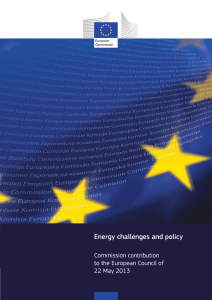 Energy challenges and policy Commission contribution to the European Council of