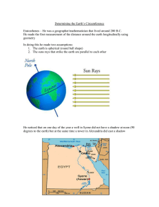 Determining the Earth’s Circumference