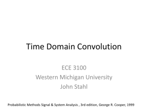 Time Domain Convolution ECE 3100 Western Michigan University John Stahl