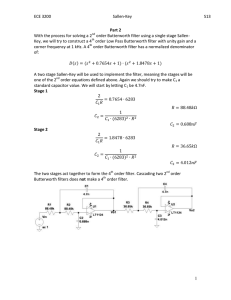 ECE 3200 Sallen-Key S13 With the process for solving a 2