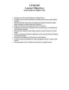 CUSD #95 Learner Objectives Social Studies for Eighth Grade