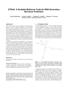 GTfold Structure Prediction Amrita Mathuriya David A. Bader