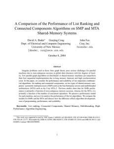 A Comparison of the Performance of List Ranking and Shared-Memory Systems
