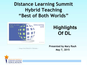 Distance Learning Summit Hybrid Teaching “Best of Both Worlds” Highlights