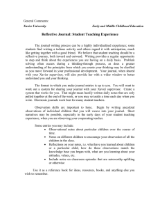 Reflective Journal: Student Teaching Experience