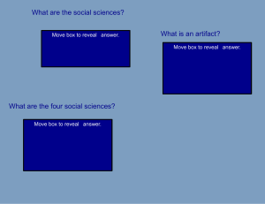 What are the social sciences? What is an artifact?