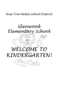 WELCOME TO KINDERGARTEN! Glenwood Elementary School