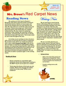 Red Carpet News Writing News Mrs. Brown’s