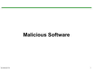 Malicious Software NS-H0503-02/1104 1