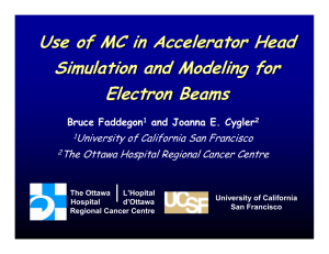 Use of MC in Accelerator Head Simulation and Modeling for Electron Beams