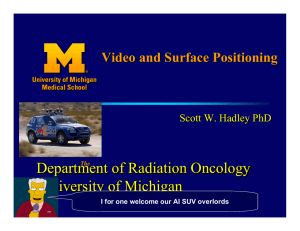 Department of Radiation Oncology University of Michigan