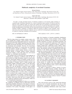 Multiscale complexity of correlated Gaussians Richard Metzler