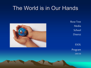 The World is in Our Hands Rose Tree Media School