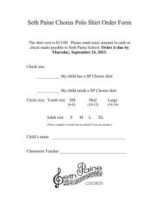 Seth Paine Chorus Polo Shirt Order Form
