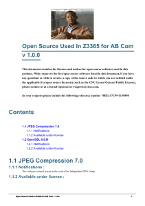 Open Source Used In Z3365 for AB Com v 1.0.0