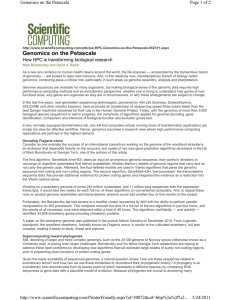 Genomics on the Petascale Page 1 of 2