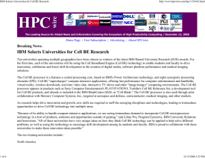 IBM Selects Universities for Cell BE Research