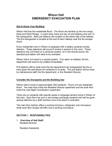 Wilson Hall EMERGENCY EVACUATION PLAN