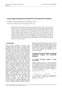 Lossy Image Compression Using PCA and Contourlet Transform