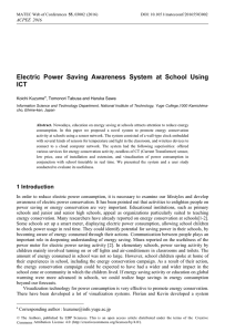 Electric Power Saving Awareness System at School Using ICT , 201