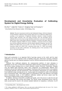Development and Uncertainty Evaluation of Calibrating System for Digital Energy Setting , CPEE