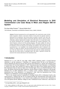 Modeling and Simulation of Electrical Resonance in EHV