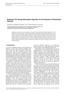 Multilayer PV-storage Microgrids Algorithm for the Dispatch of Distributed Network  Ping Yang