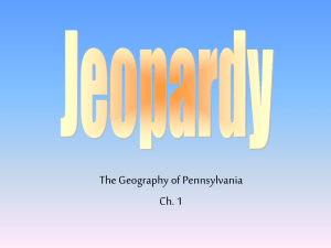 The Geography of Pennsylvania Ch. 1