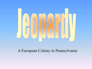 A European Colony in Pennsylvania