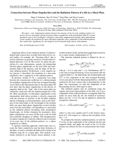 Connection between Phase Singularities and the Radiation Pattern of a... Hugo F. Schouten, Taco D. Visser,* Greg Gbur, and Daan...